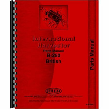 AFTERMARKET Tractor Parts Manual Fits International Harvester B250 RAP74303